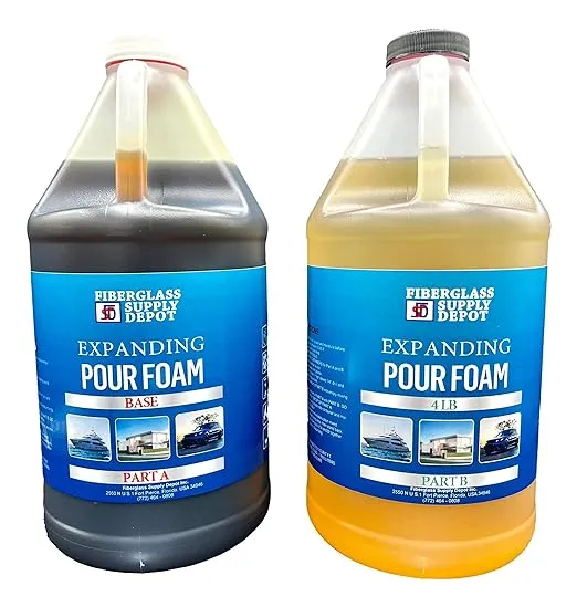 4 Lb. Density Expanding Pour Foam, 2 Part Polyurethane Closed Cell Liquid Foam for Boat and Dock Flotation, Soundproofing, Filling Voids, and Insulation (1 Gallon Kit)