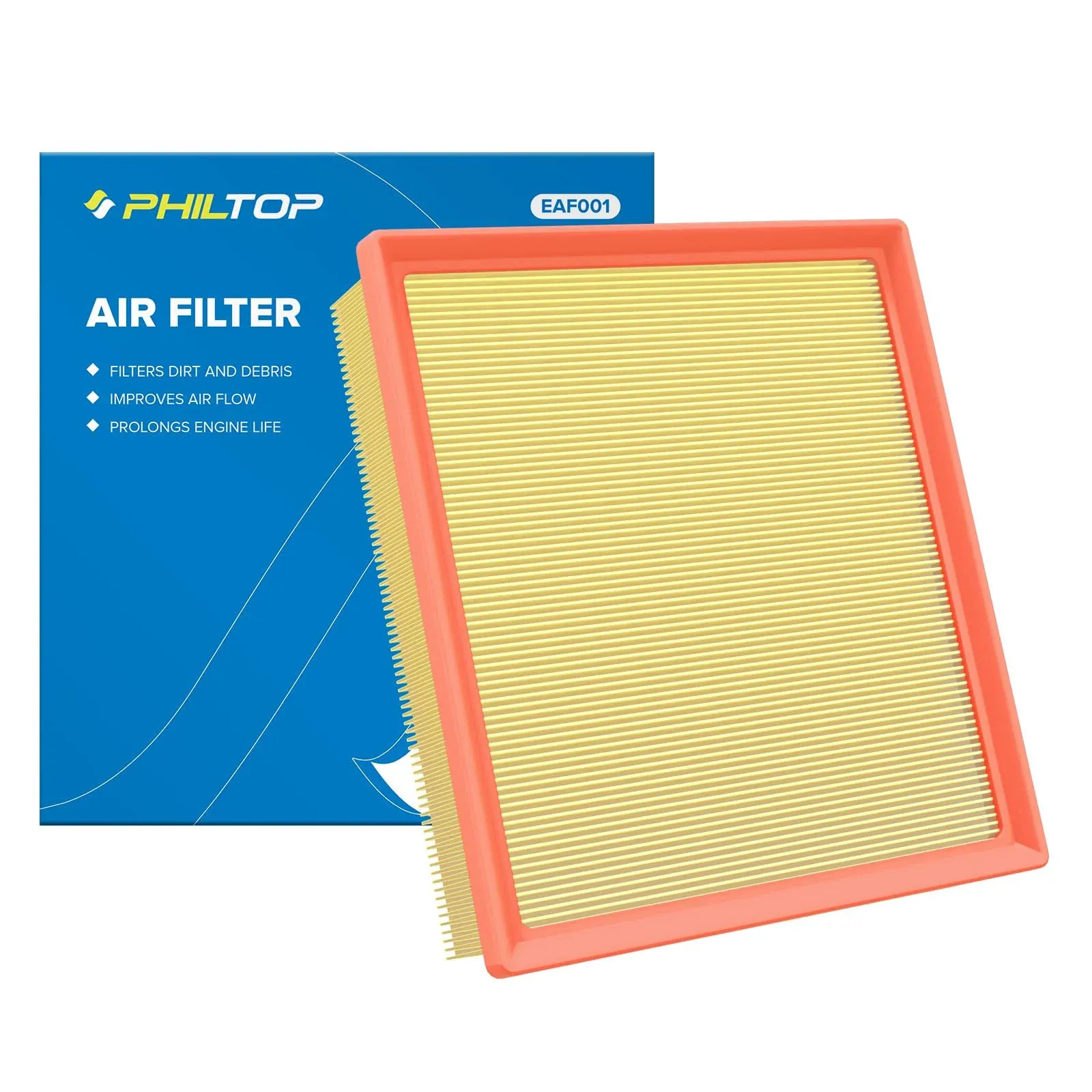 PHILTOP Engine Air Filter CA10755 Replacement for Toyota, Dodge, Jeep & Lexus Models - Camry, Highlander, Avalon, Sienna, Durango, Grand Cherokee,