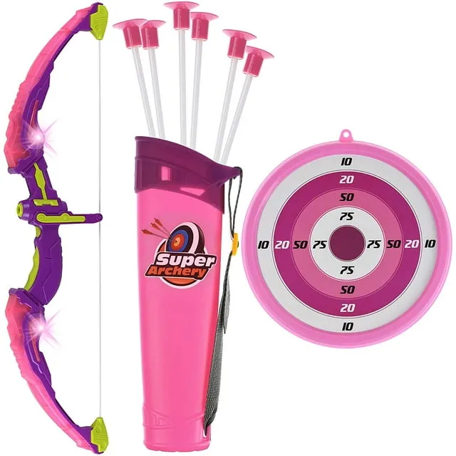 Liberty Imports Light Up Archery Bow and Arrow Toy Set