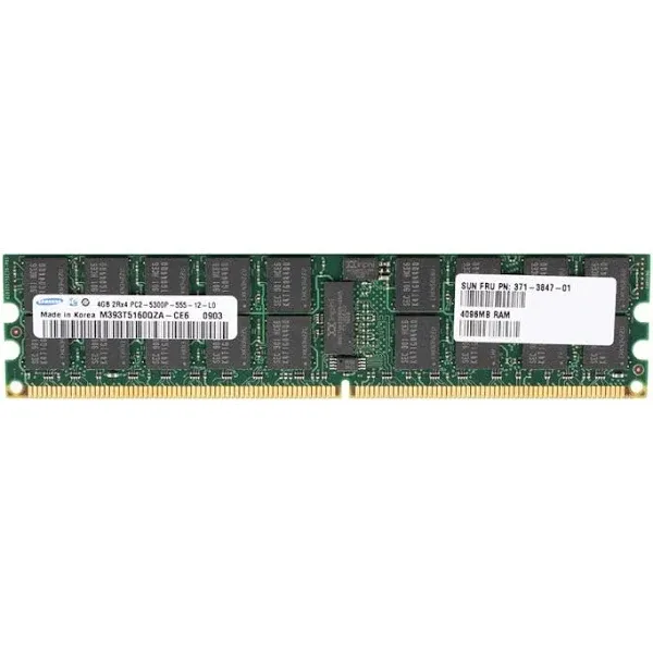 M393T5160QZA-CE600 - Samsung 4GB DDR2-667MHz PC2-5300 ECC Registered CL5 240-Pin DIMM Dual Rank Memory Module