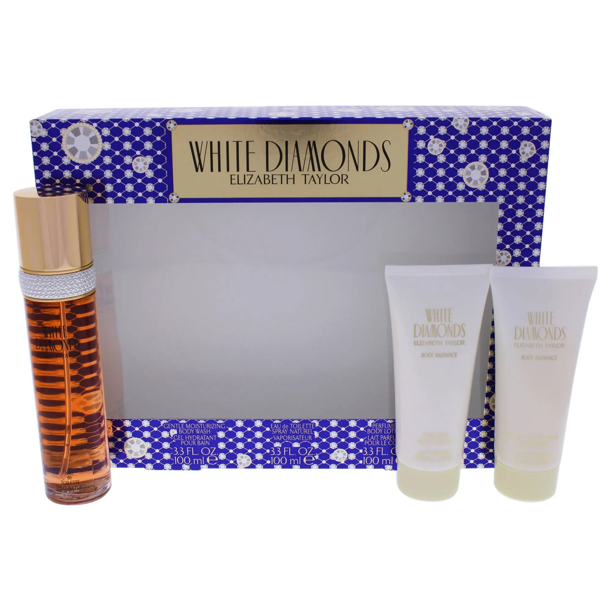 White Diamonds by Elizabeth Taylor for Women - 3 Pc Gift Set 3.3oz EDT