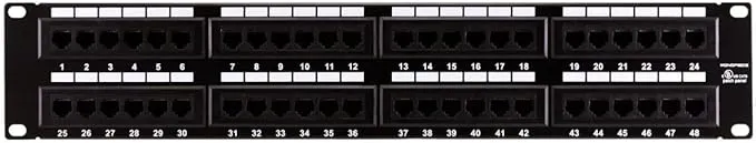 Monoprice 24-Port Cat6 Patch Panel, 110 Type (568a/b compatible)