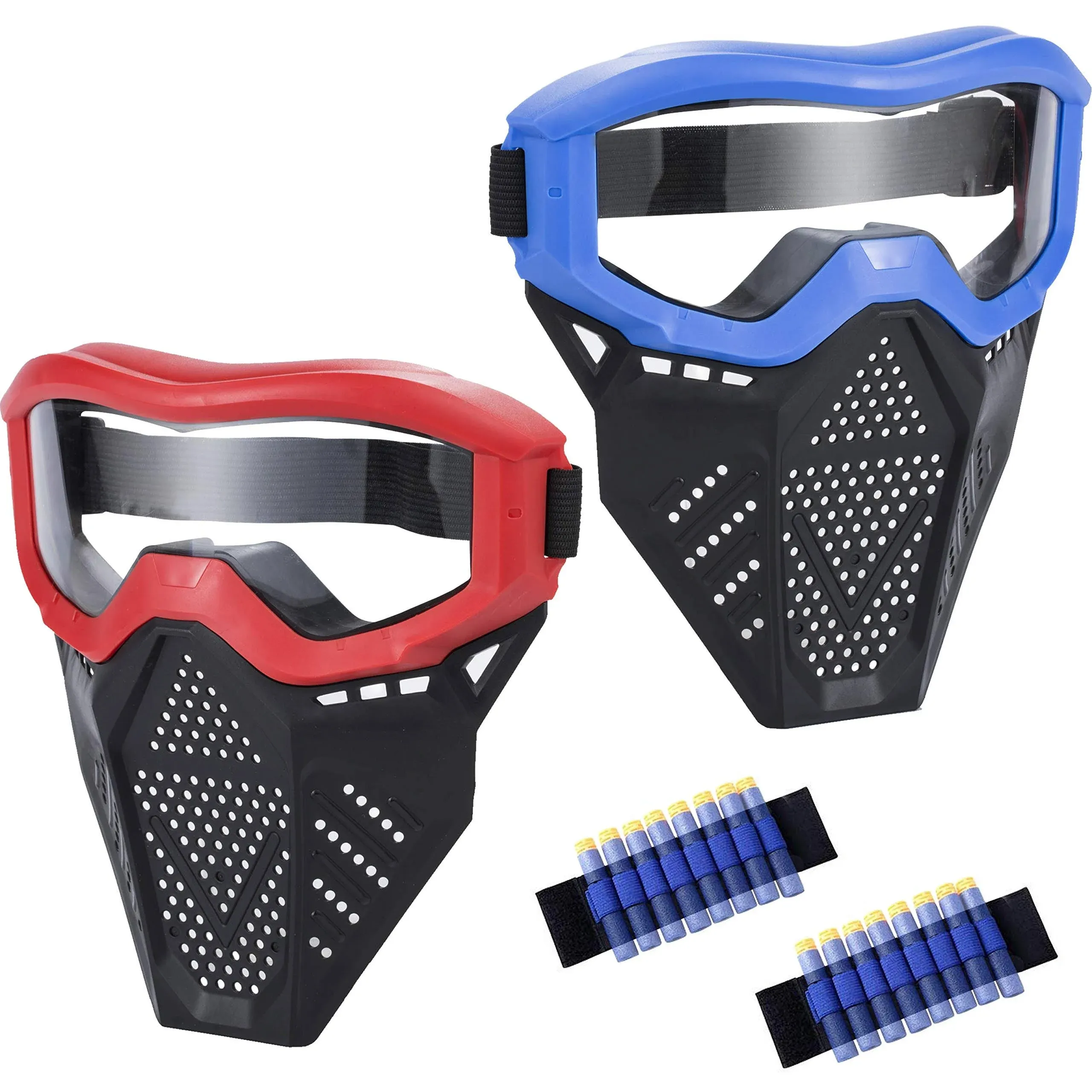 Meimos 2 Pack Tactical Face Shield Mask Protective Goggles ? Eye Protection for ...