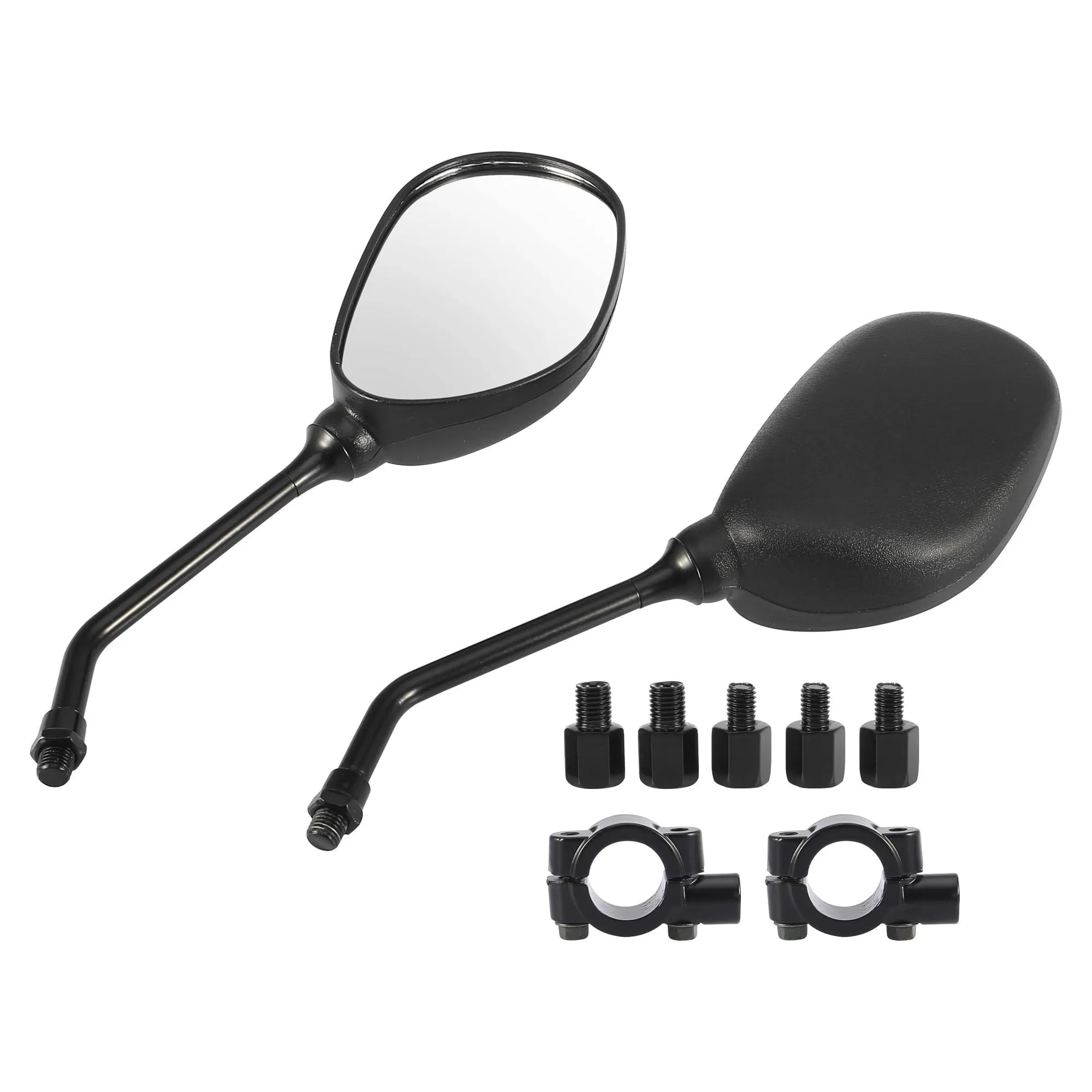 KEMIMOTO ATV Mirrors, 8MM 10MM Motorcycle Mirrors for Handlebar ATV Accessories Compatible with Scooter Snowmobile Mope, 360 Degrees Ball Type Adjustment