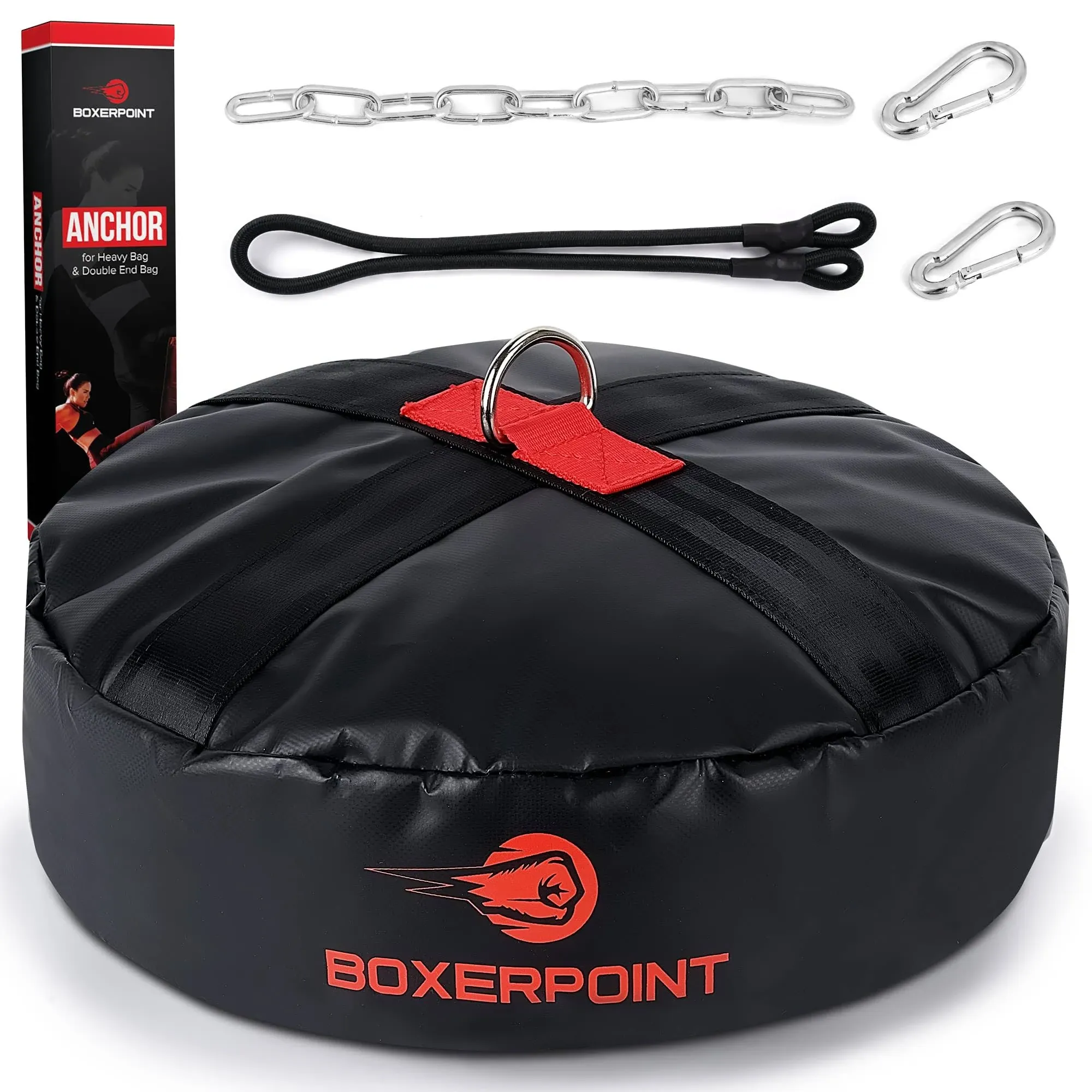 Double End Bag Anchor - Skidproof Heavy Bag Anchor Bag, Heavy-Duty Floor Anchor for Boxing Bags - PVC Double Punching Bag Stand Weight for Punching Bag, Gym Equipment Boxing Accessories