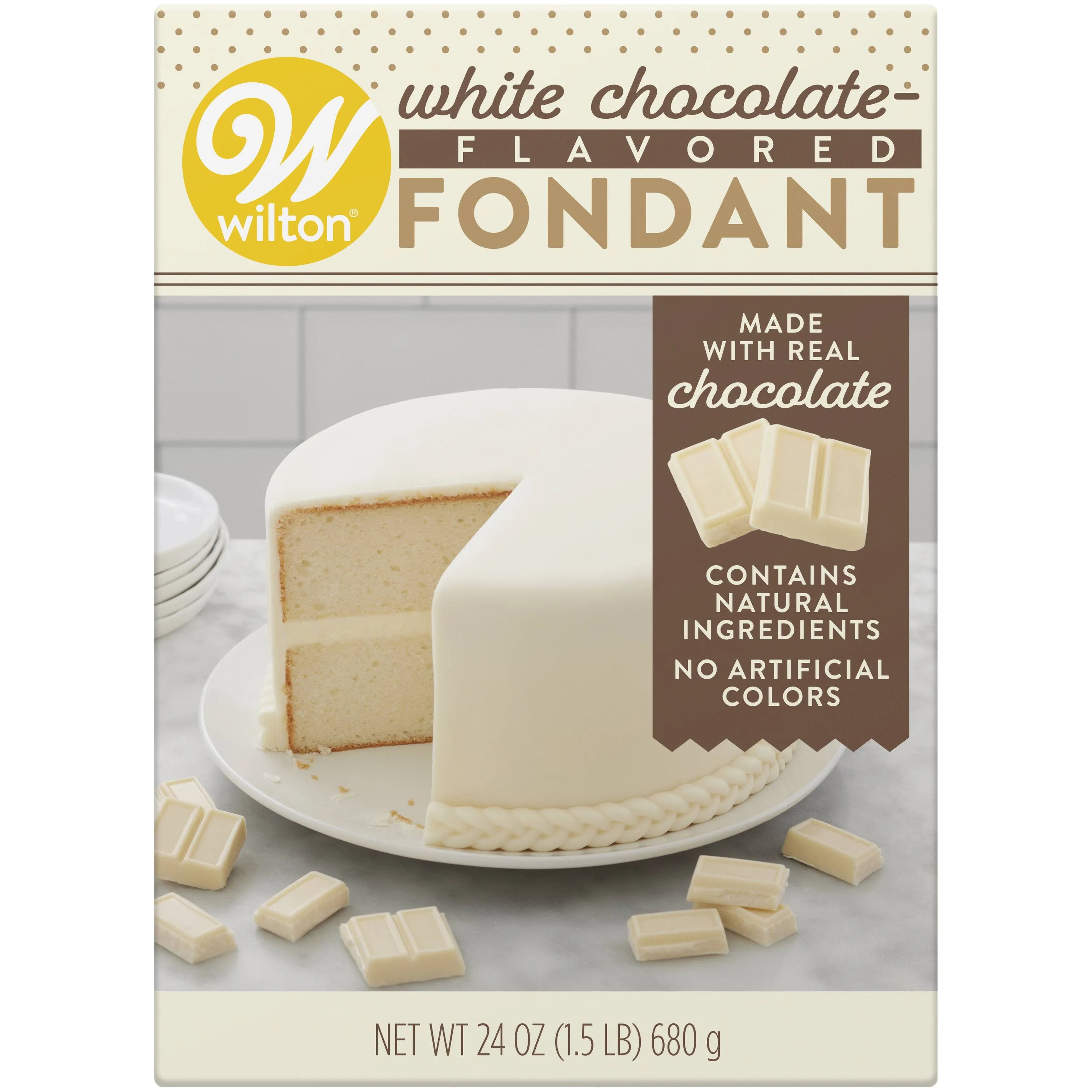 Wilton White Chocolate-Flav<wbr/>ored Premade Fondant for Cake Decorating, 24 oz.....