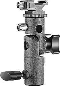 Neewer Universal E-Type Camera Flash Speedlite Mount Light Stand Bracket Umbrella Shoe Holder Compatible with Nikon Pentax Olympus and other Flashes with Standard Shoe Mount