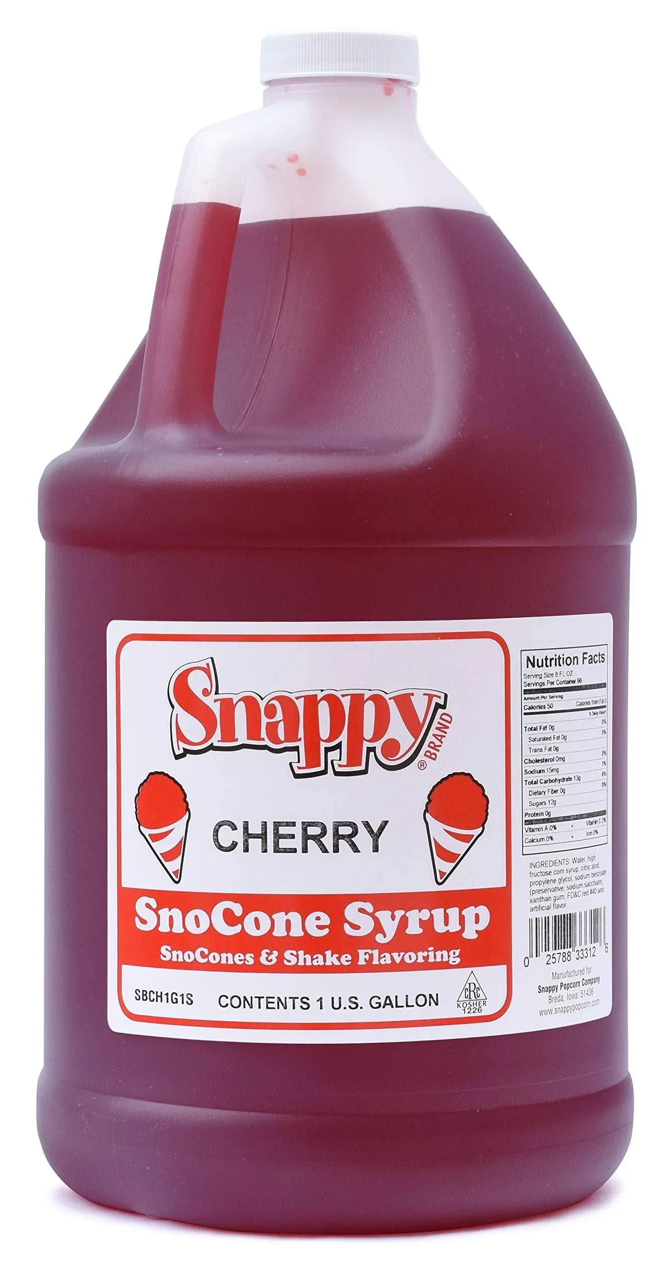 Cherry Snappy Snow Cone Syrup (1 Gallon)