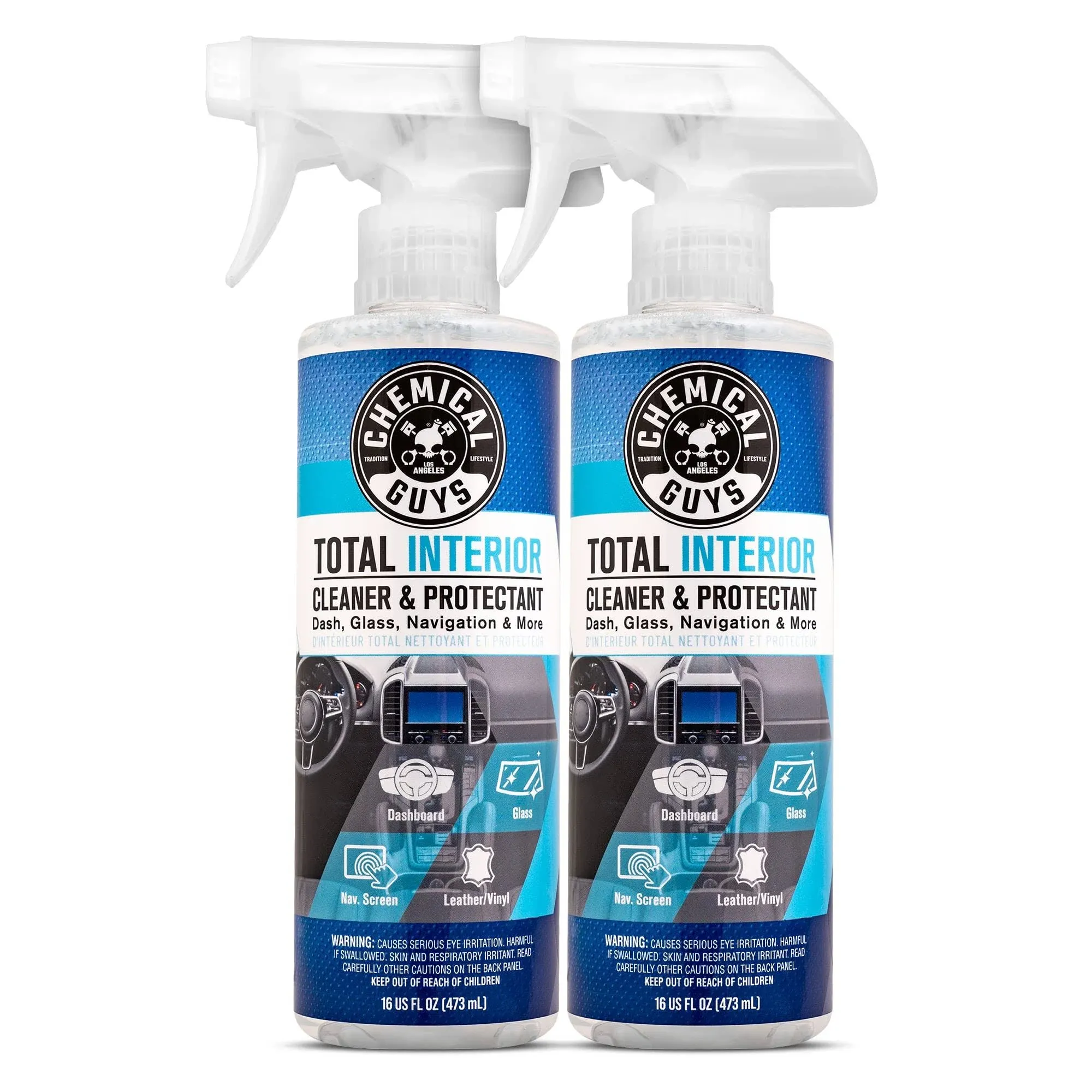 Chemical Guys SPI2201602 Total Interior Cleaner and Protectant, Safe for Cars, Trucks, SUVs, Jeeps, Motorcycles, RVs & More, 16 fl oz, (2 Pack)