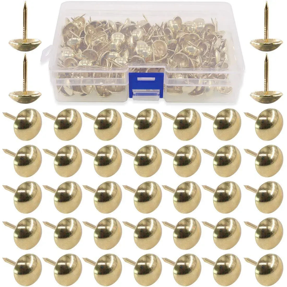 Hilitchi 200-Pieces 9/16&#039;&#039; 14mm Antique Upholstery Nails Tacks Furniture Tack...