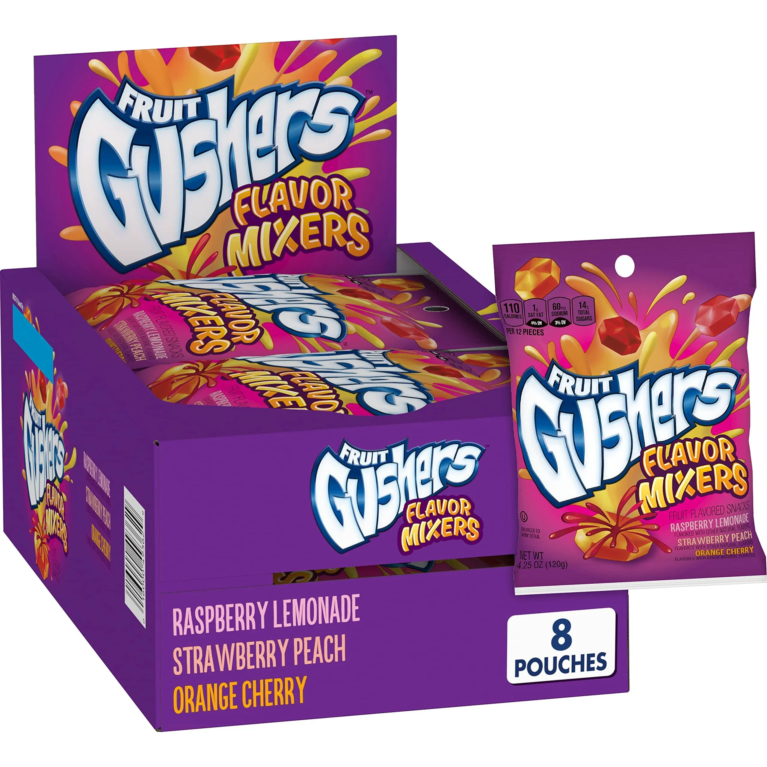 Fruit Gushers Fruit Flavored Snacks, Flavor Mixers - 4.25 oz