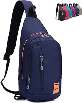 Small Sling Backpack Waterproof Unisex 2_dark Blue