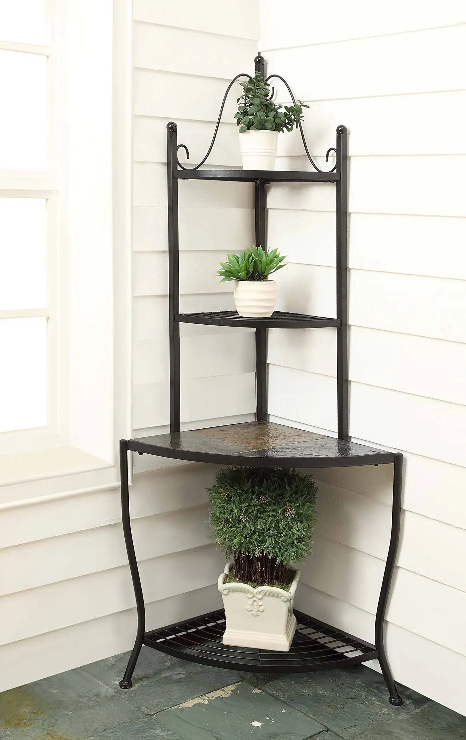 Corner Baker's Rack w/ slate top