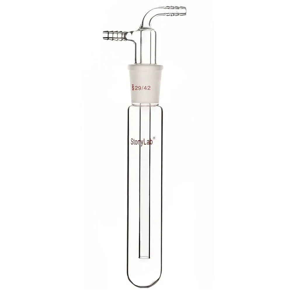 StonyLab Glass Vacuum Cold Trap Bubbler with 10mm Serrated Hose, 250mm Length ...