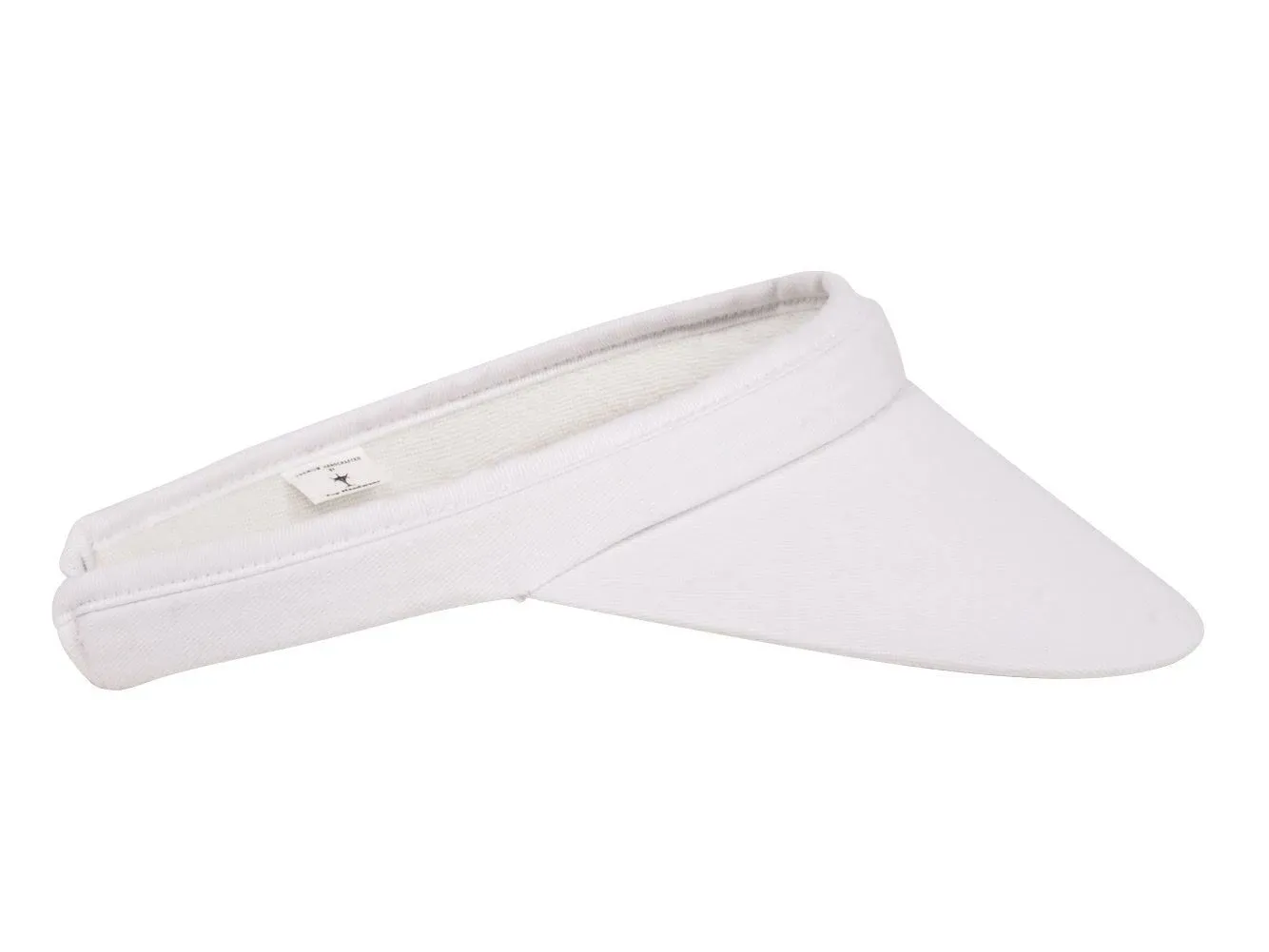 Top Headwear Cotton Outdoor Clip-On Visor, White