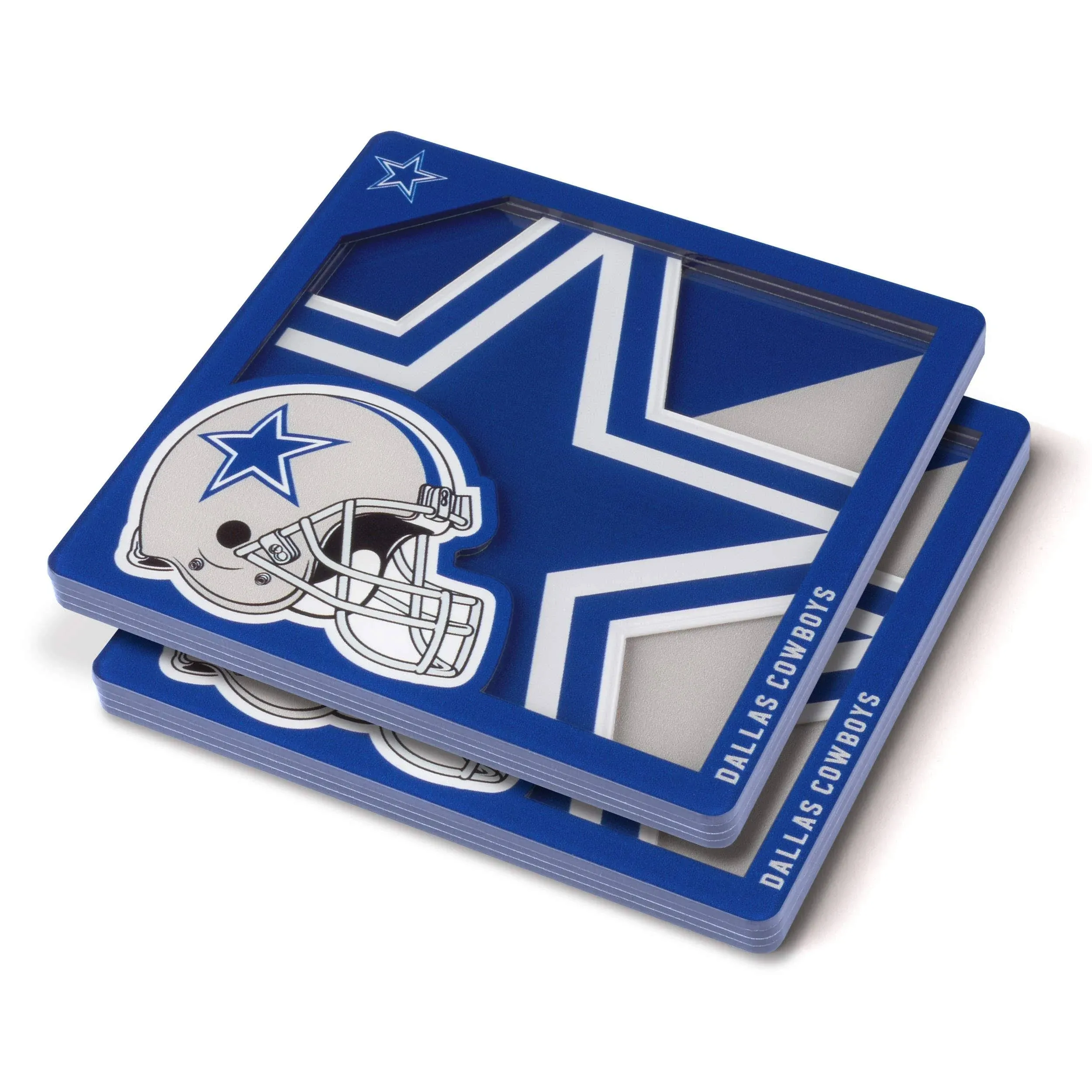 YouTheFan 8499948 NFL Dallas Cowboys 3D Logo Series Coasters