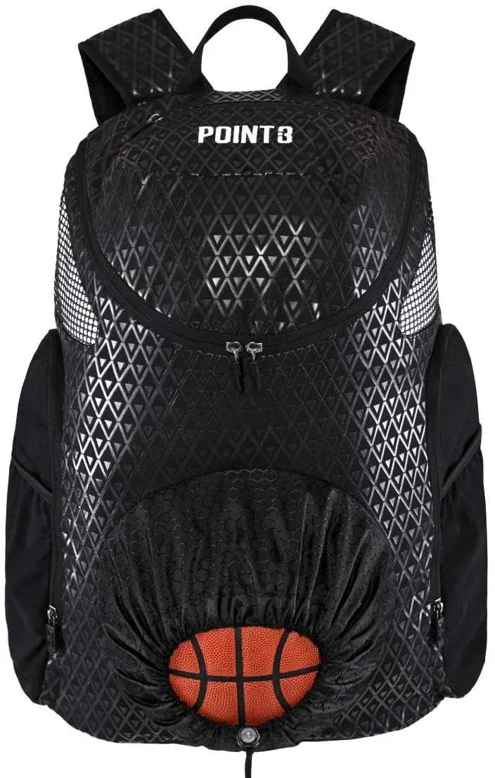 Point 3 Road Trip 2.0 Backpack Basketball Backpack with Drawstrong Closure | Ventilated Mesh Shoe Pocket Compartment