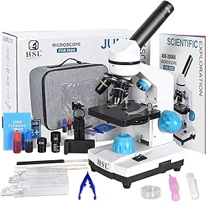 HSL Microscope for Kids,40X-2000X monocular Microscopes for Adults Students B...