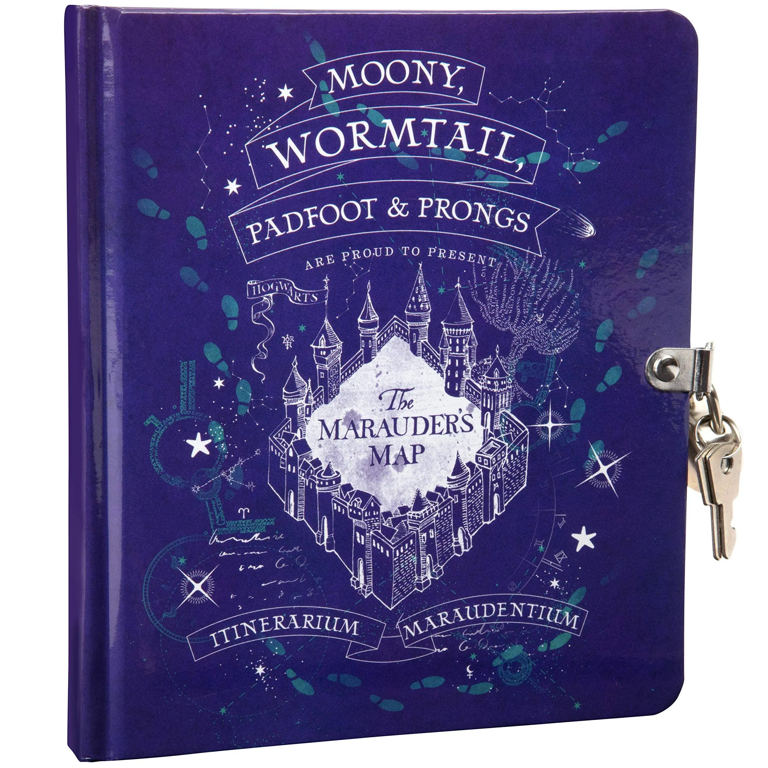 Harry Potter Marauder's Map Diary for Kids - Lock & Key Journal Notebook with 216 Lined Pages - Officially Licensed - Gift for Girls and Boys 6+