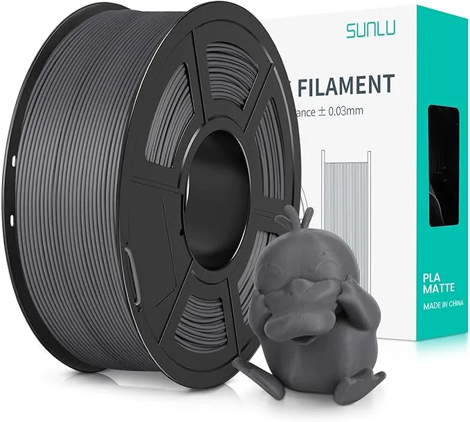 SUNLU 3D Printer Filament PLA Matte 1.75mm, Neatly Wound Filament, Smooth Matte Finish, Print with 99% FDM 3D Printers, 1kg Spool (2.2lbs), 330 Meters, Matte Green