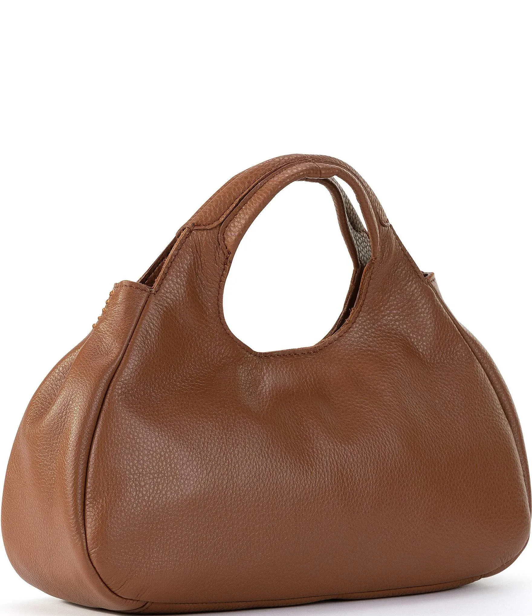 The Sak Rylan Mini Satchel in Leather, Convertible Purse with Adjustable Crossbody Strap, Tobacco