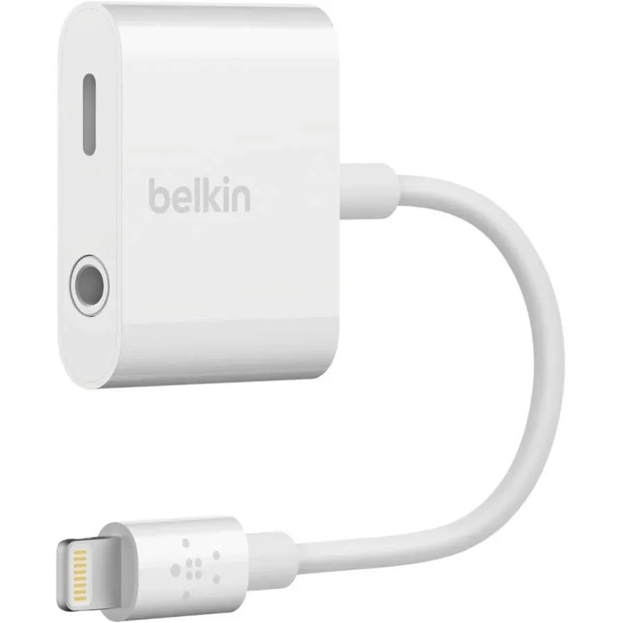 Belkin RockStar 3.5 mm Audio & Charging Adapter, White