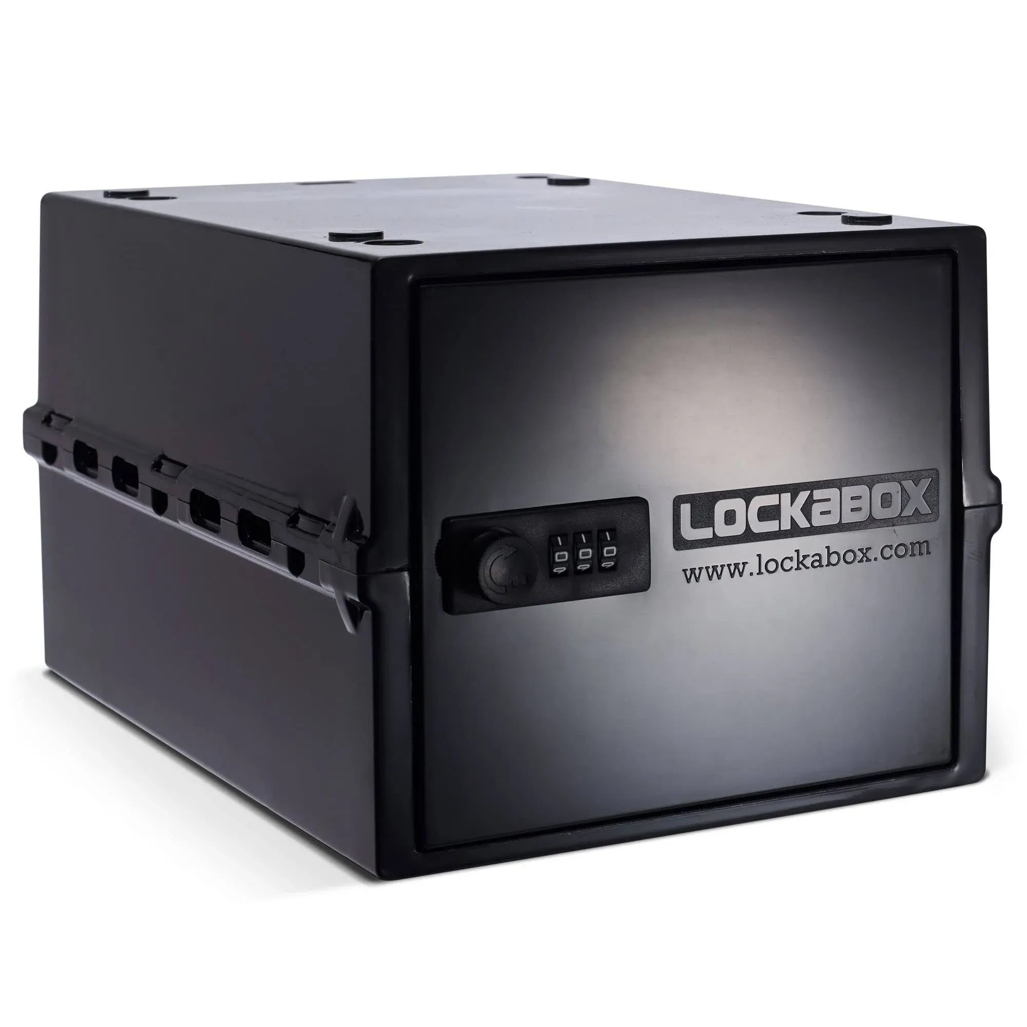 Lockabox One™ | Compact and Hygienic Lockable Box for Food, Medicines, Tech and Home Safety (Jet)