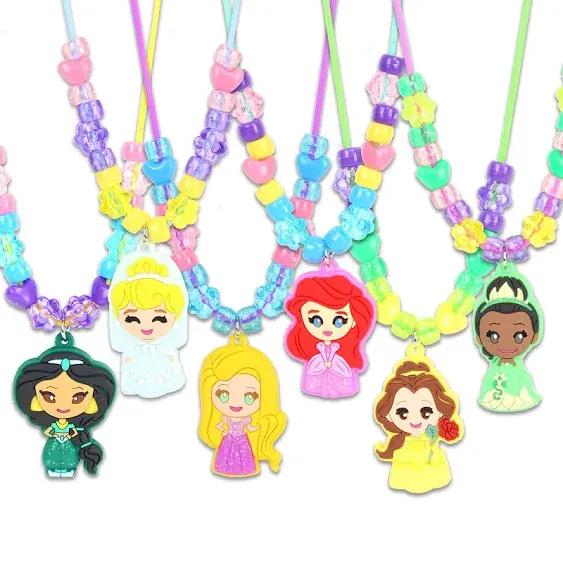 Tara Toy Disney Princess Necklace Activity Set - Spark Creativity with Amazon Exclusive Princess Jewelry-Making Set, Holiday Gift, Birthday Party DIY Activity