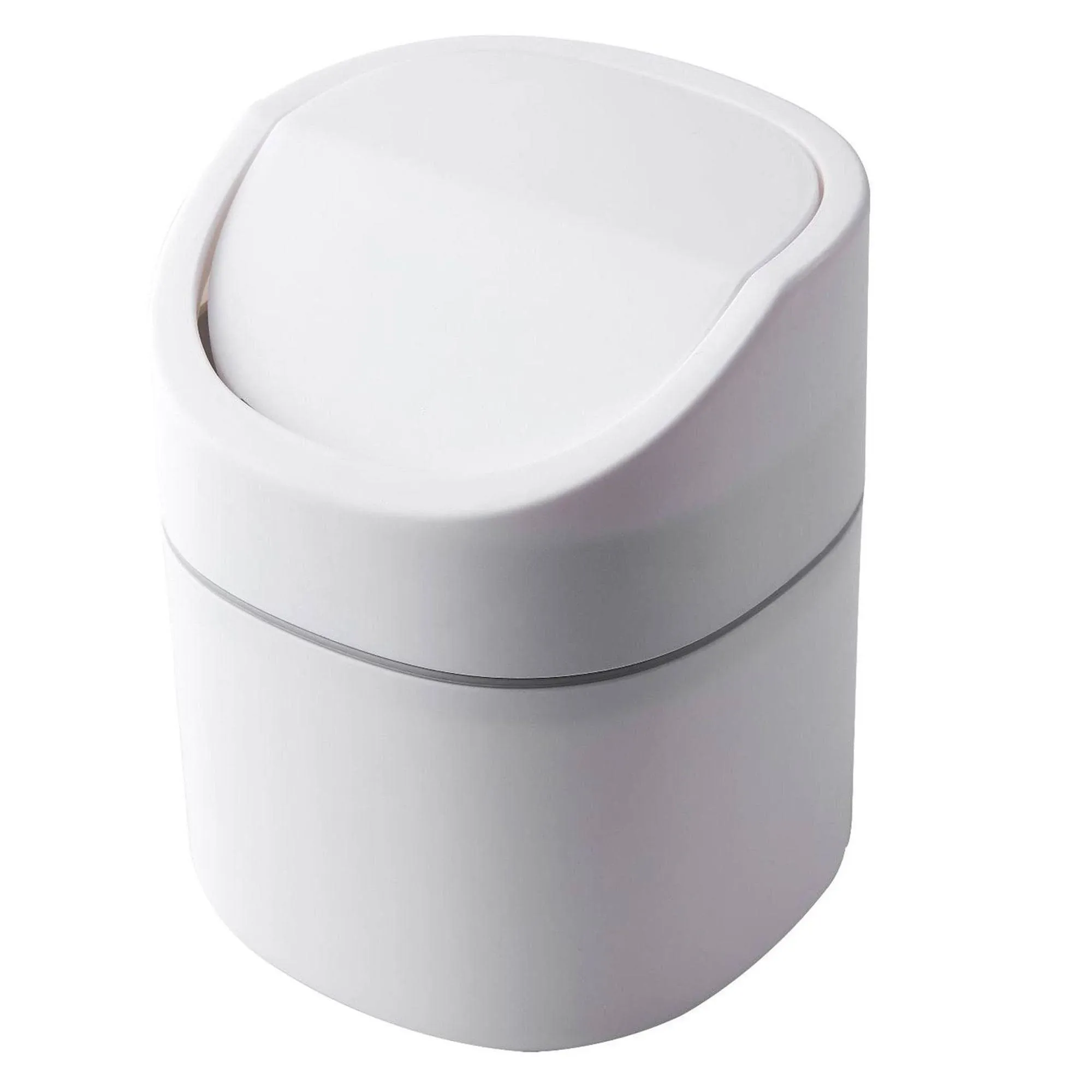 Sheebo Modern Plastic Mini Trash Can with Lid Wastebasket for Office Desk ...