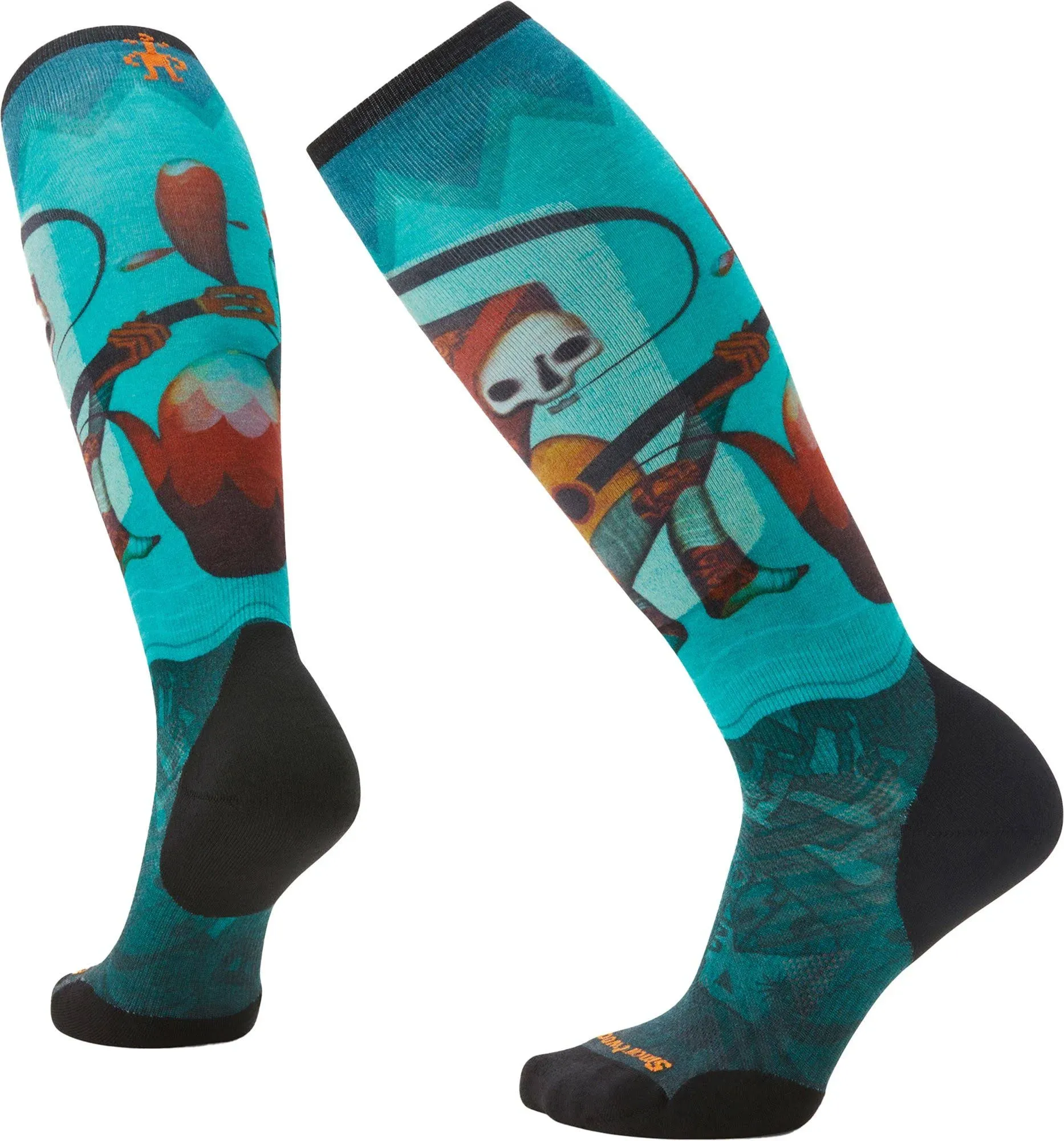 Smartwool Women's Ski Print Targeted Cushion Merino Wool Over The Calf Socks