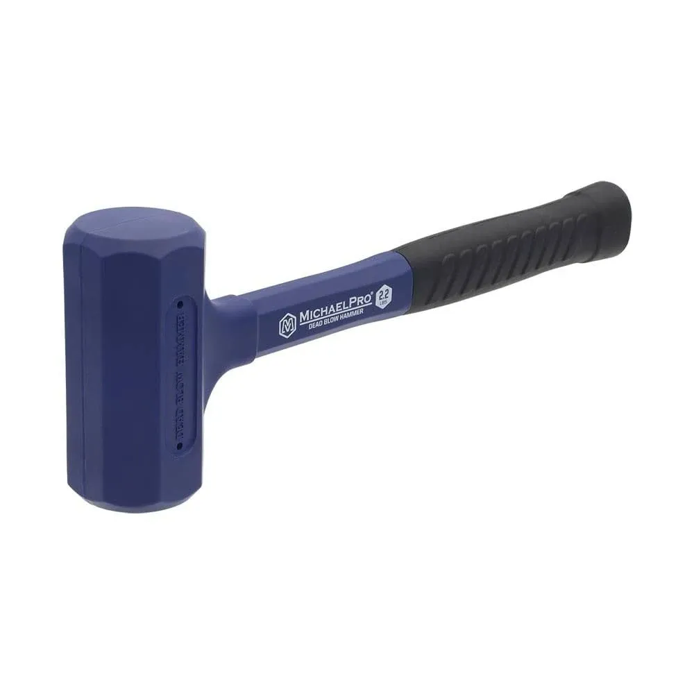 MICHAELPRO MP004028 2.2 LB DEAD BLOW HAMMER - SHOCKPROOF, POWERFUL HAMMERING BLOWS, NO REBOUND, NON-MARRING