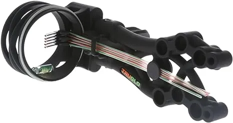 TruGlo Carbon Xtreme 5-Pin Highly-Visible Durable Ultra-Lightweight Carbon Composite Archery Bow Sight with Large Circular Field of View - Adjustable for Right & Left-Hand Shooters