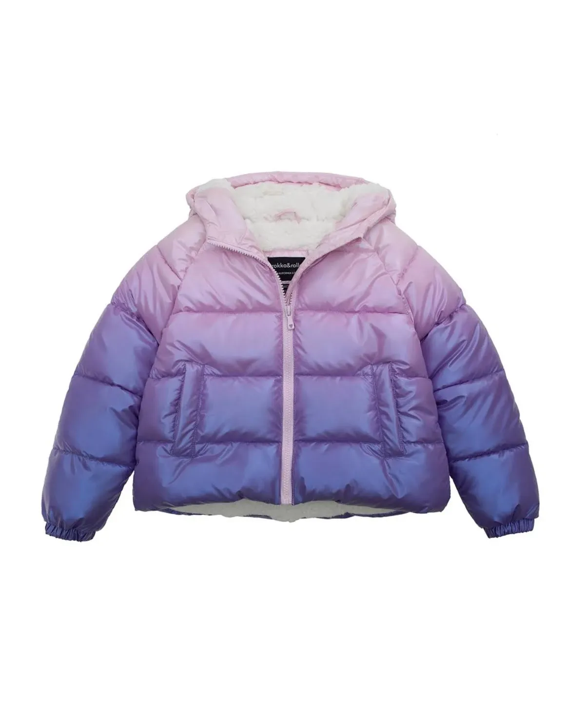 Rokka&Rolla Girls' Heavyweight Puffer Jacket Sherpa Lined Winter Coat