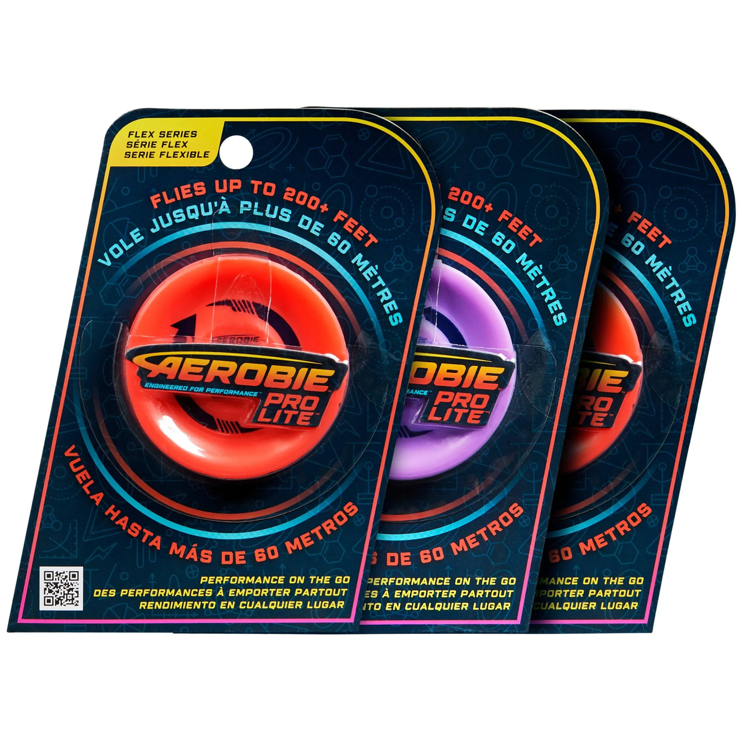 Aerobie Pro Lite 3-Pack Miniature Throwing Discs, Perfect for Kids, Backyard Games & Disc Golf, Outdoor Games for Adults and Family Ages 5 & Up