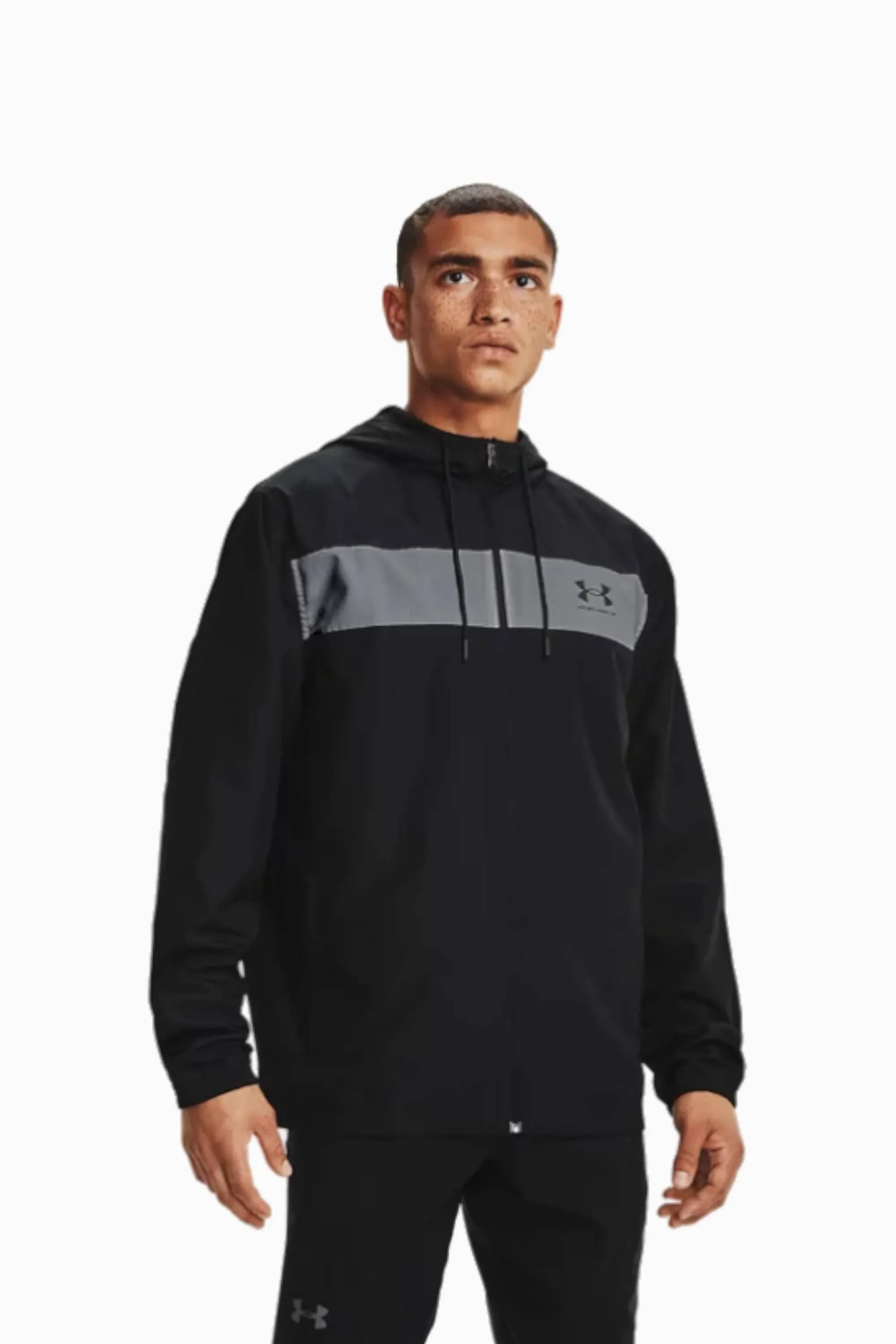 Under Armour Sportstyle Windbreaker Jacket - Men's Black L