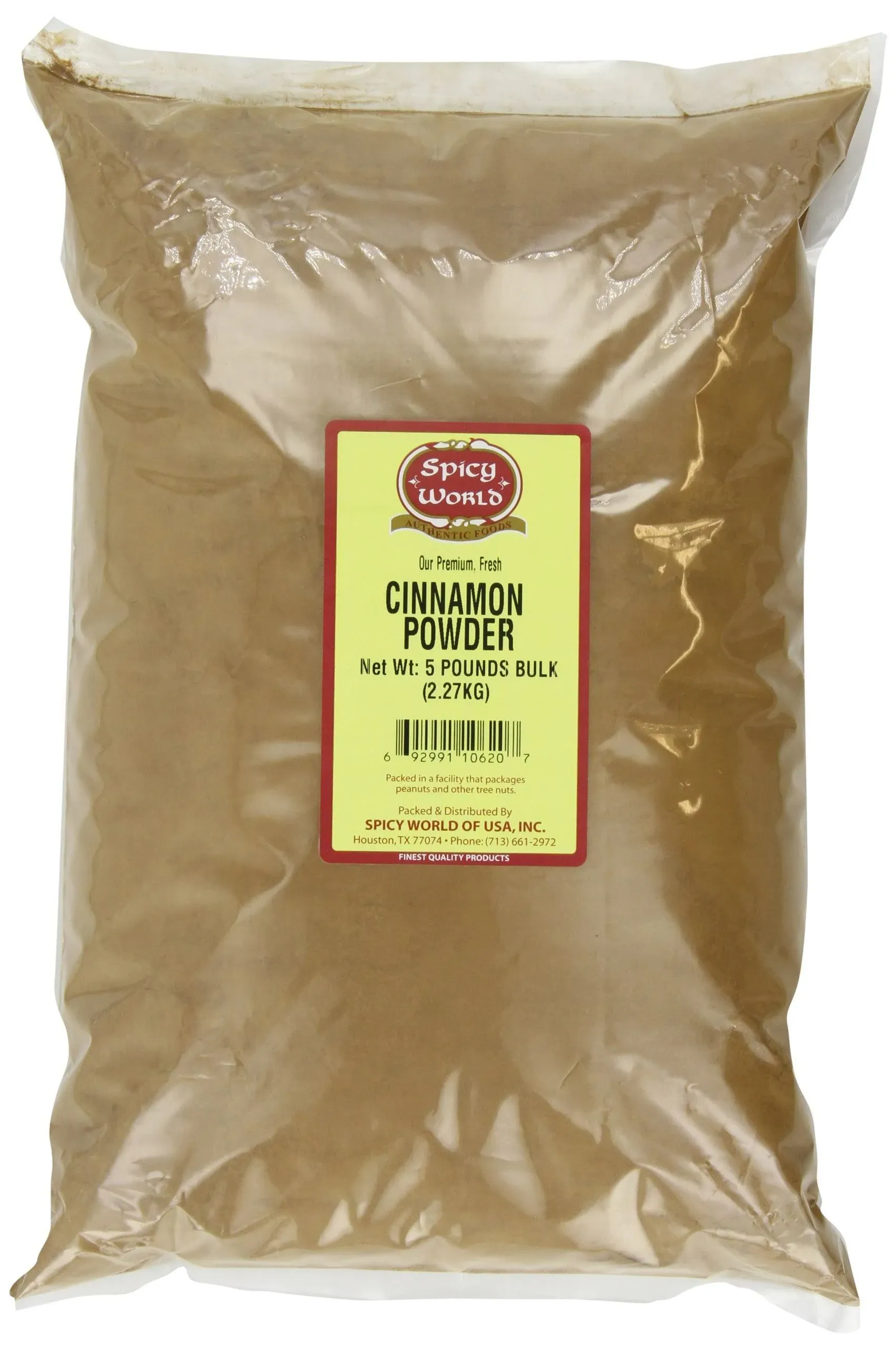 Spicy World Cinnamon Powder 5 Pound Bulk Bag