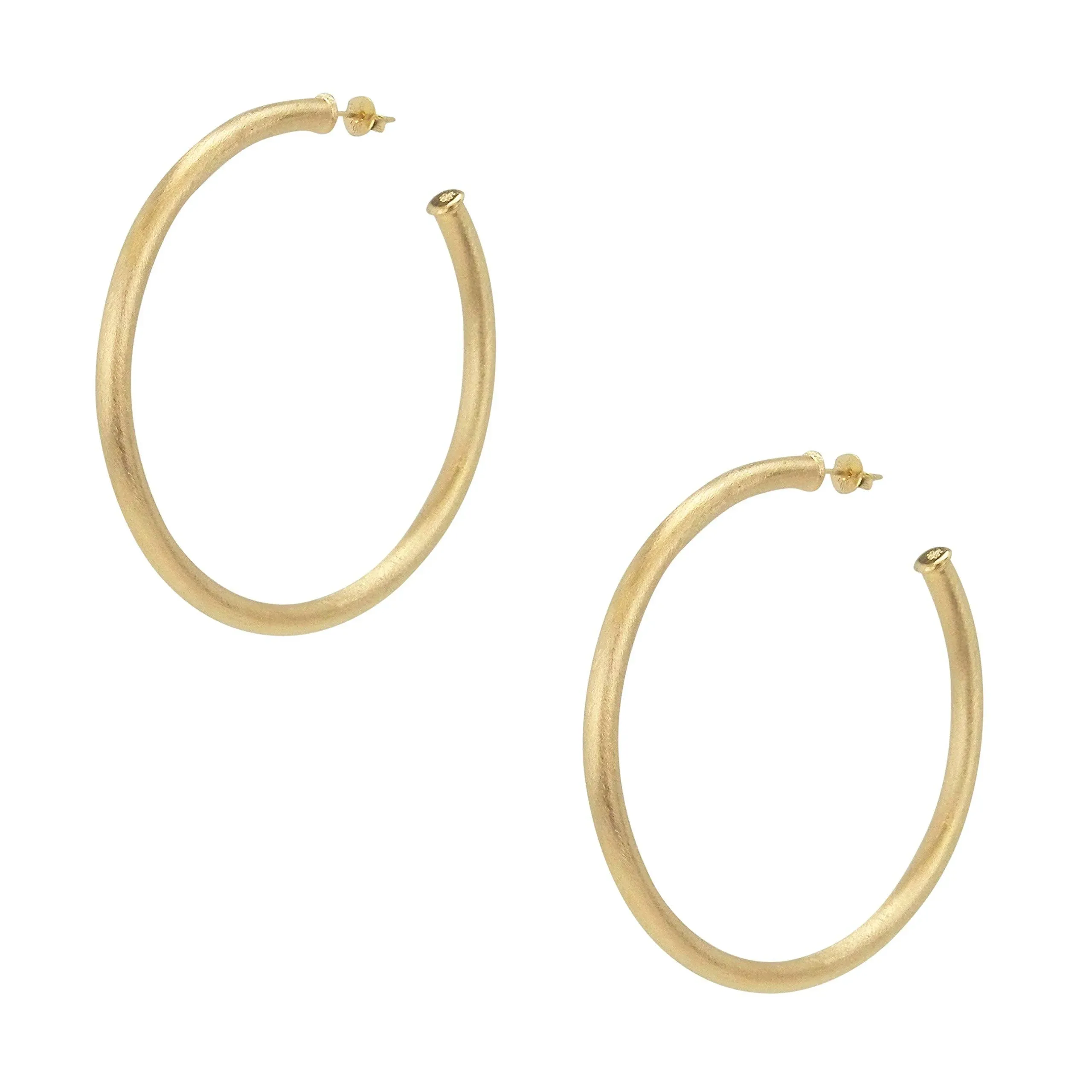 Sheila Fajl Everybody's Favorite Large 2.5" Hoop Earrings in Brush Champagne