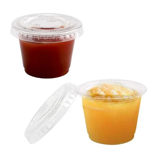 TashiBox 3.25 oz disposable portion cups with lids, set of 100 - jello shot cups