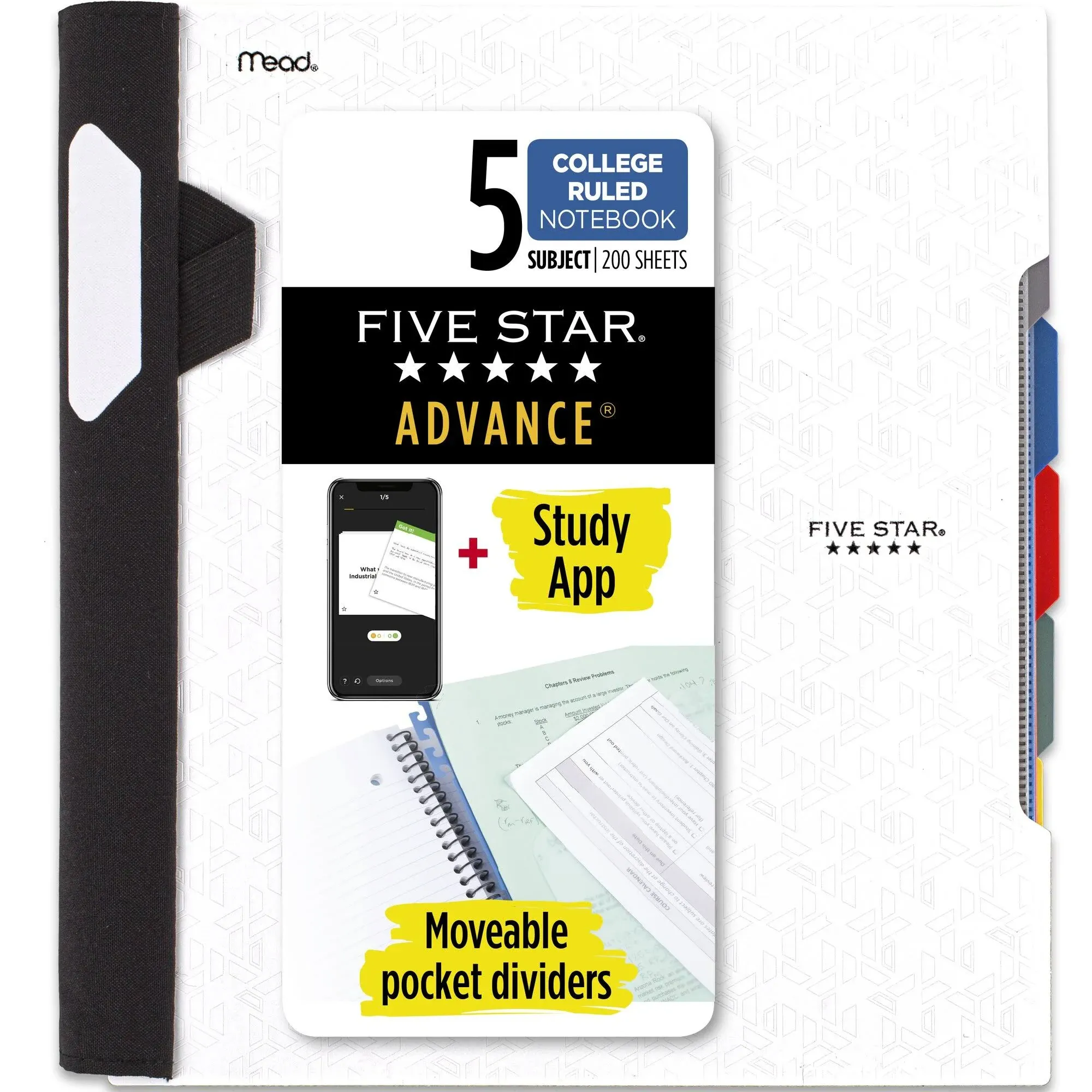 Five Star Advance Wirebound College Ruled Notebook 5 Subject - Five Star