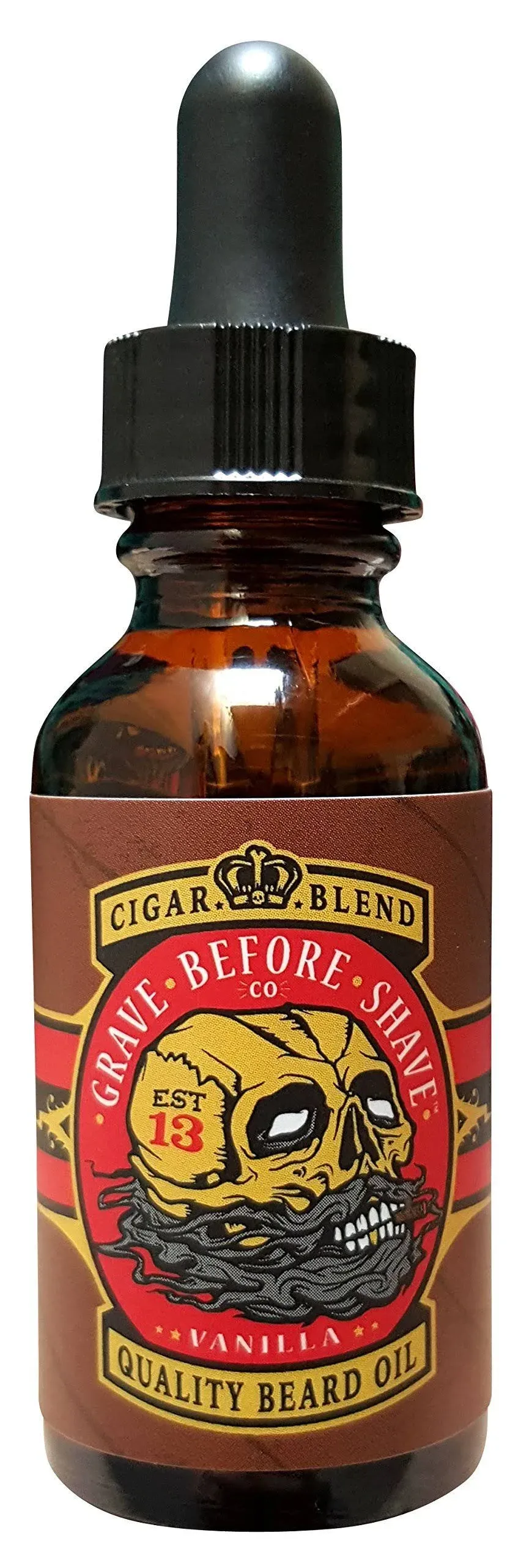 Grave Before Shave Beard &amp; Mustache Oil Conditioner Cigar Blend Dropper 1 Fl Oz