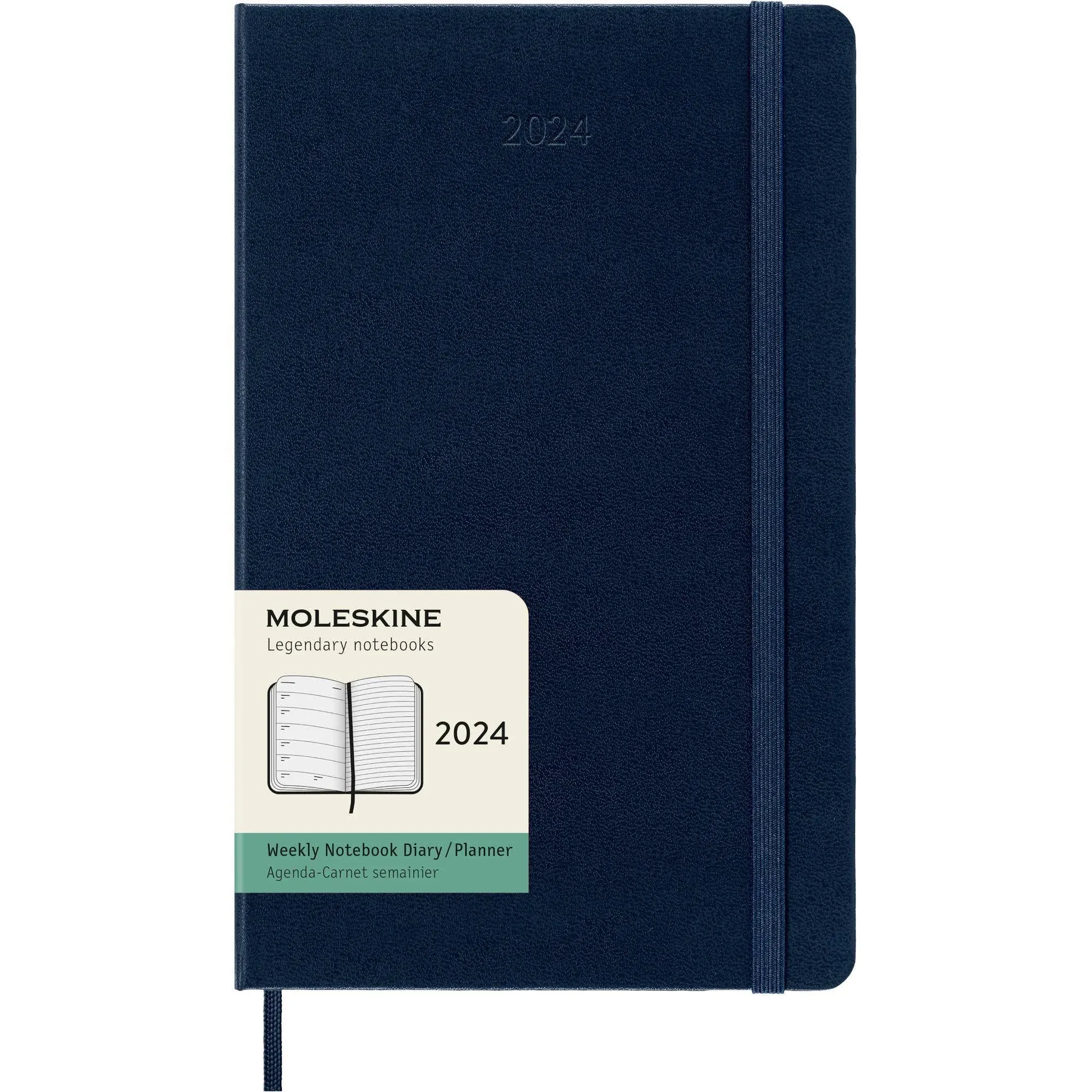 Moleskine Weekly Hardcover Planner - Large 2024 / Sapphire Blue