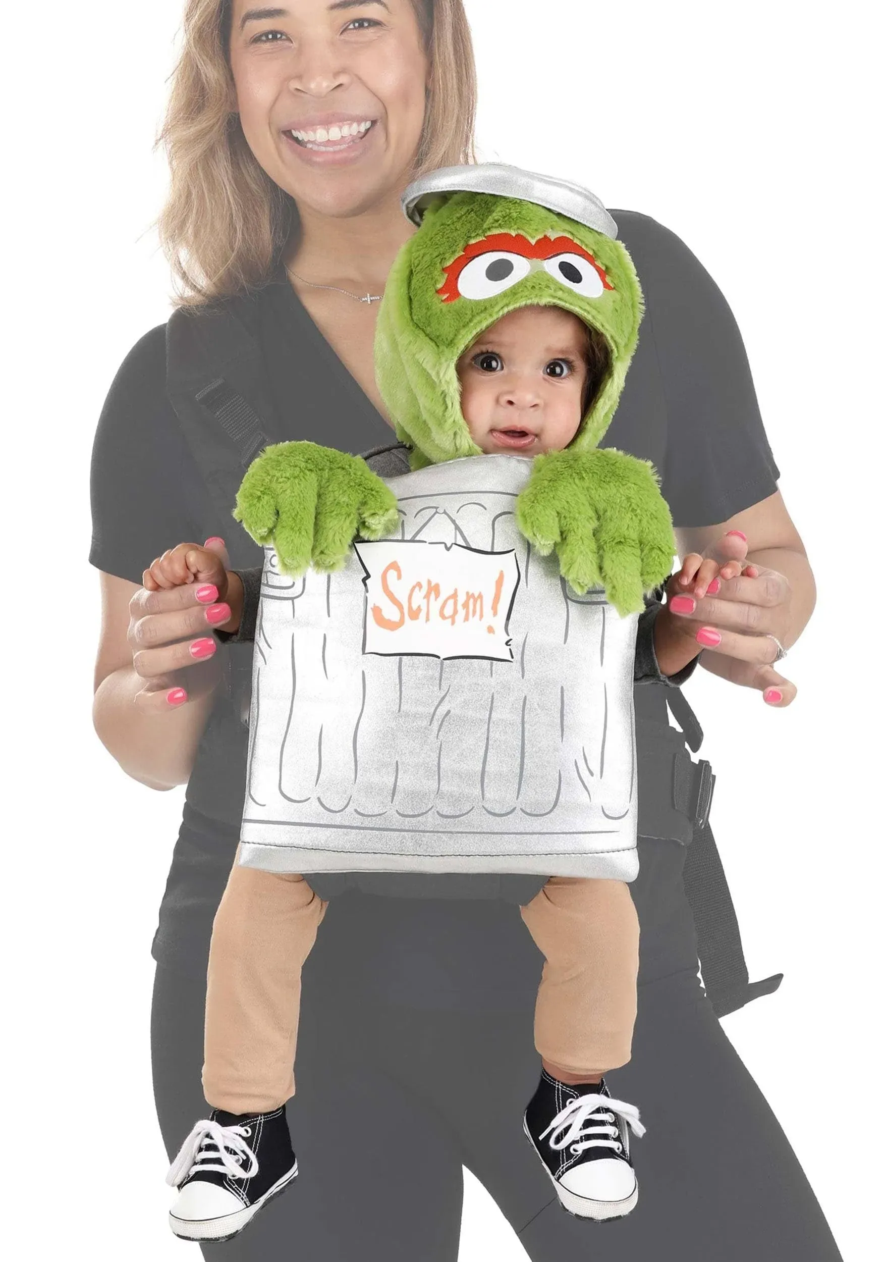 Sesame Street Characters Baby Carrier Costume Accessories | Infant Elmo, Cookie Monster & Oscar The Grouch Costumes