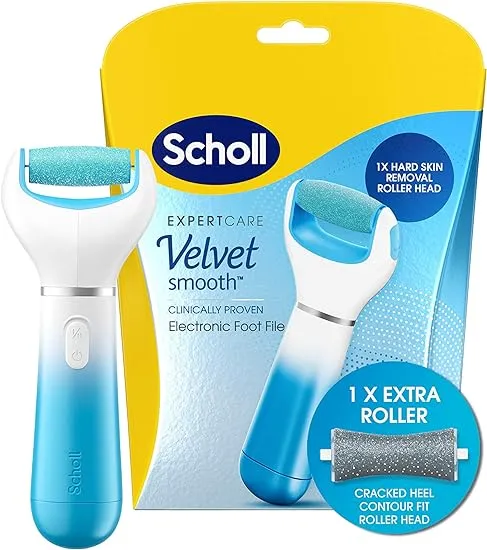 Scholl Velvet Smooth Electric Foot File with Exfoliating Refill