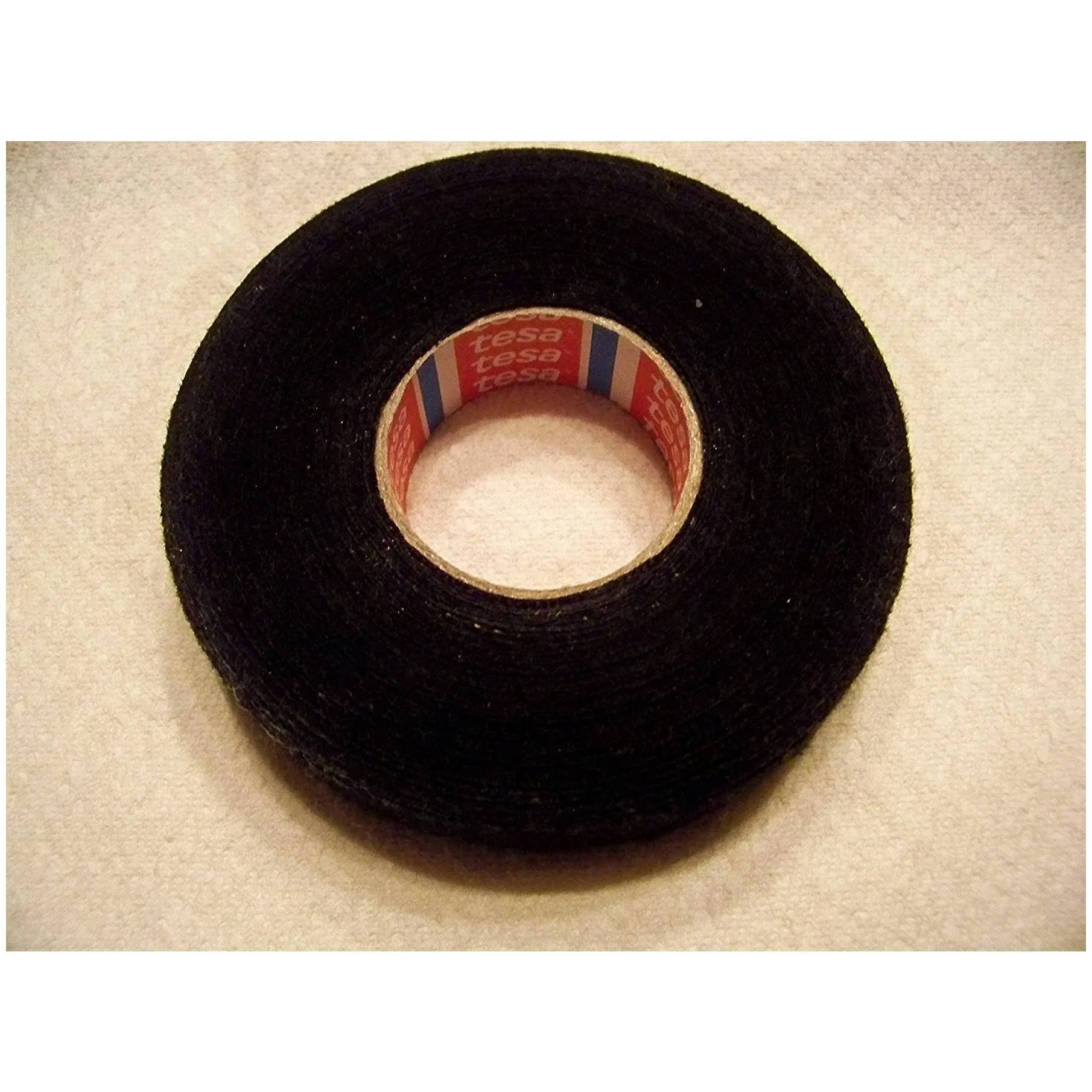 Tesa Black Fuzzy Fleece Interior Wire Loom Harness Tape for VW, Audi, Mercedes, BMW 19 mm X 15 Meters (5 Rolls)