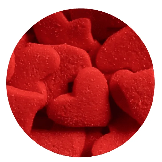 Sprinkle Deco Valentine Jumbo Red Heart Shapes Sprinkles for Cakes and CupcakesFood Decoration 4oz