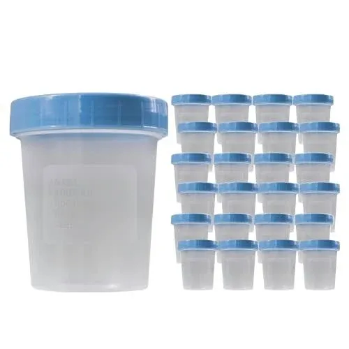 Specimen Cups with Leak Proof Screw On Lids