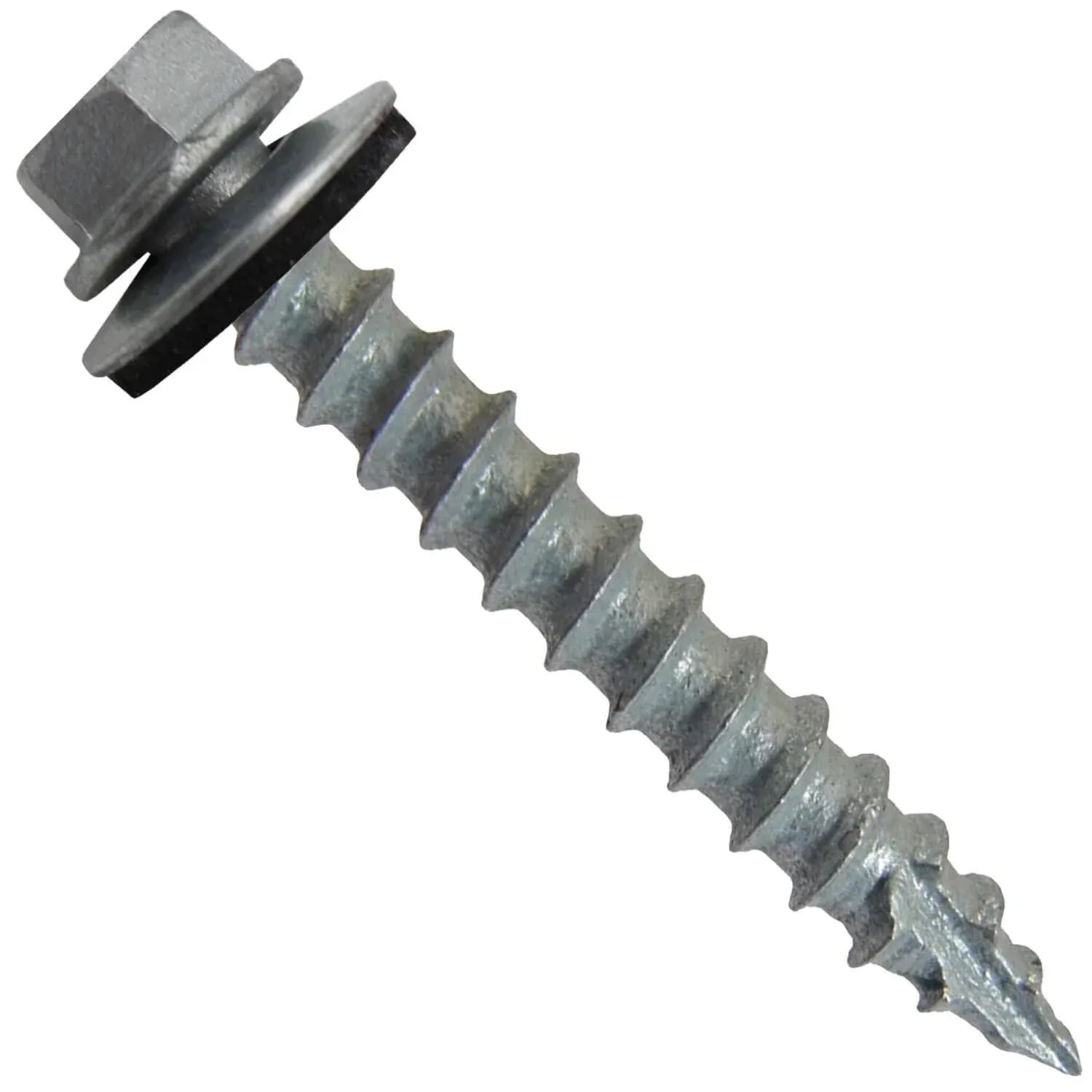 #14 Metal Roofing Screws: (250) Screws x 1-1/2" Galvanized Hex Head Sheet Metal Roof Screw. Self Starting Metal to Wood Sheet Metal Screws with EPDM Washer. for Corrugated Roofing