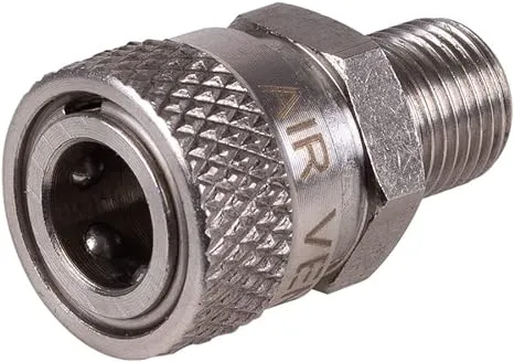 Air Venturi Foster Female to 1/8-Inch BSPP Male Quick-Disconnect Adapter, 5,000 PSI