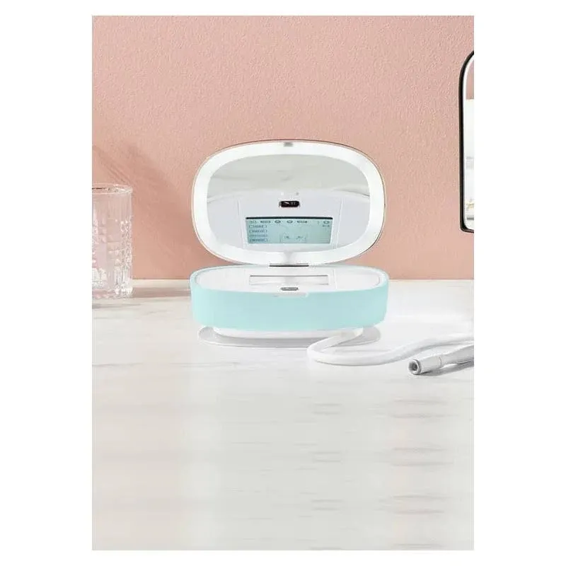 Trophy Skin UltradermMD - 3 in 1 Home Spa Microdermabrasion - Deep Skin Exfoliator Machine with Real Diamond and Pore Extractor Tips - Rejuvenate Face Skin and Even Out Skin Tone - Mint