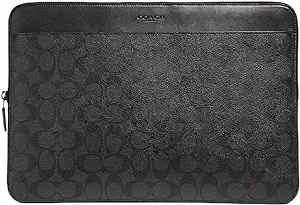 Coach Outlet Laptop Case in Signature Canvas - Black